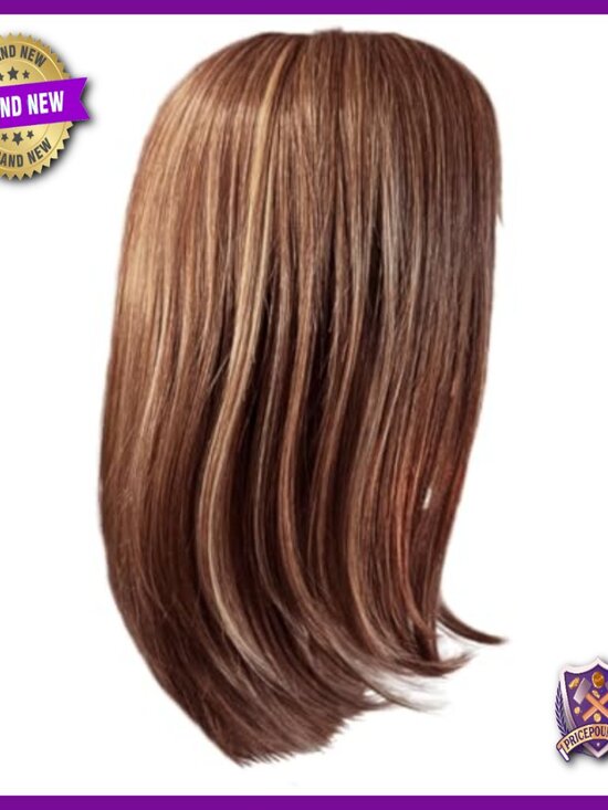 Heat-Friendly Synthetic Long Bob Wig, Hand-Tied Mono Top, Average Cap main image 4